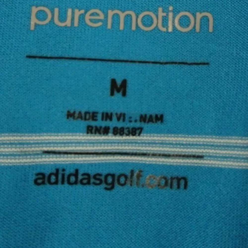 Adidas Puremotion Golf Blue Polo Shirt Medium